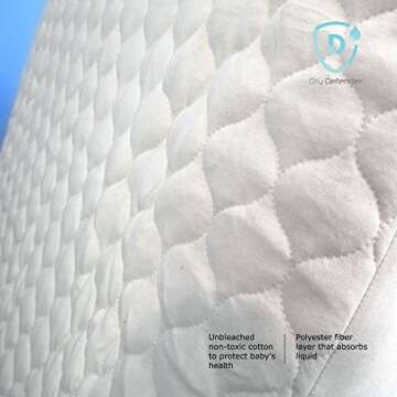 Organic Cotton Waterproof Fitted Crib Pad for Babies