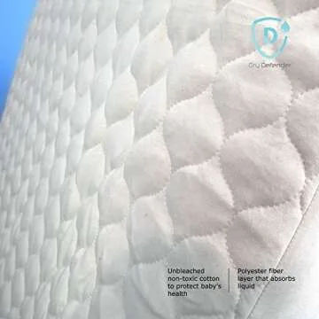 Organic Cotton Waterproof Fitted Crib Pad for Babies