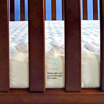Organic Cotton Waterproof Fitted Crib Pad for Babies