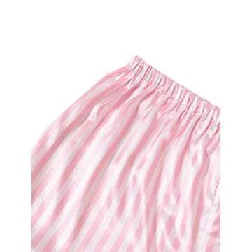 LYANER Women's Silky Satin Pajama Set with Shorts