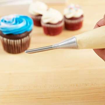 Ateco 230 2 7/8" Bismark Metal Piping Tip - Great for filling donuts, cupcakes, elclairs, and other pastries