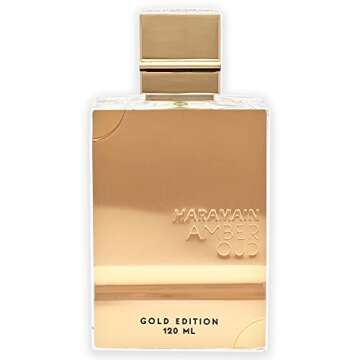 Al Haramain Amber Oud Gold Edition EDP Spray for Unisex - Arabian Perfume for Women and Men - Long Lasting Arabic Perfume - Vanilla and Woody Fragrance - Eau de Parfum - 4 oz