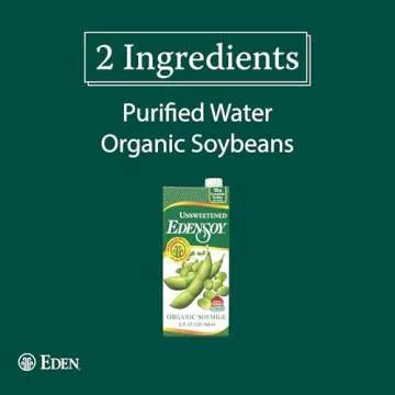 Edensoy Unsweetened Eden Organic Soymilk, Non-GMO, USA Whole Soy (Soya) Milk, Non-Dairy, Vegan, Plai...