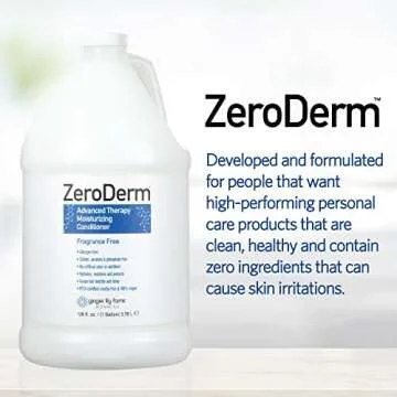 Ginger Lily Farms Botanicals ZeroDerm Advanced Therapy Moisturizing Conditioner for All Hair Types, 100% Vegan, Cruelty and Fragrance Free, 1 Gallon Refill, White, Unscented, 128 Fl Oz
