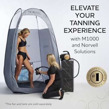 Norvell Sunless Kit - M1000 Mobile HVLP Spray Tan Airbrush Machine + 8 oz Tanning Solutions in 'Tuscan Plus', Venetian and Dark + Norvell Training Program