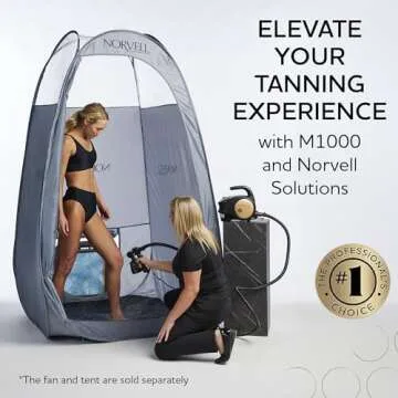 Norvell Sunless Kit - M1000 Mobile HVLP Spray Tan Airbrush Machine + 8 oz Tanning Solutions in 'Tuscan Plus', Venetian and Dark + Norvell Training Program