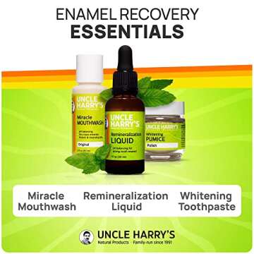 Uncle Harry's Natural Remineralization Kit with Tooth Whitening - 3 Products Strengthen Weak Enamel, Brighten Smile, & Correct Oral Care Issues (1 kit)