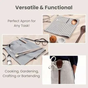 Stylish MEEMA Waist Apron with 4 Pockets for Everyone