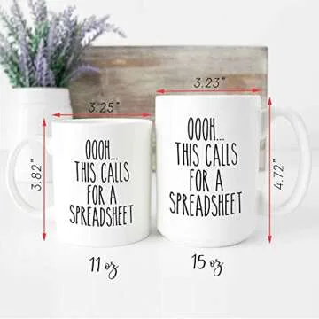 Funny Spreadsheet Mug Gift for Accountants and Engineers