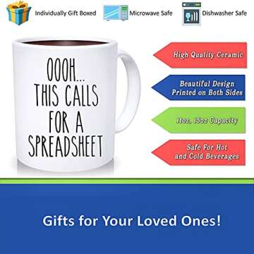 Funny Spreadsheet Mug Gift for Accountants and Engineers