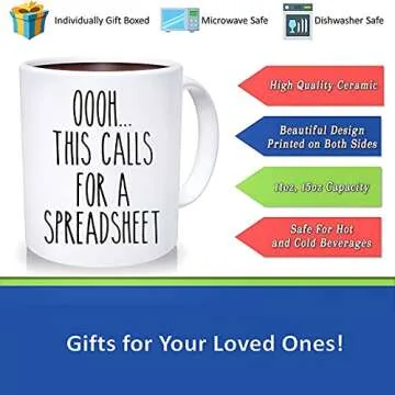Funny Spreadsheet Mug Gift for Accountants and Engineers