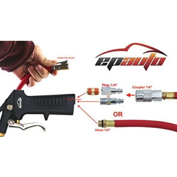 EPAuto 120 PSI Tire Inflator Gauge with Quick Connect Plug