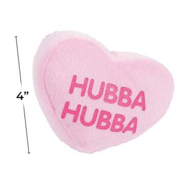 Fun Express 12 Pcs Plush Conversation Hearts - 4 inch - 4 Colors and Messages - Stuffed Valetines Day Toys