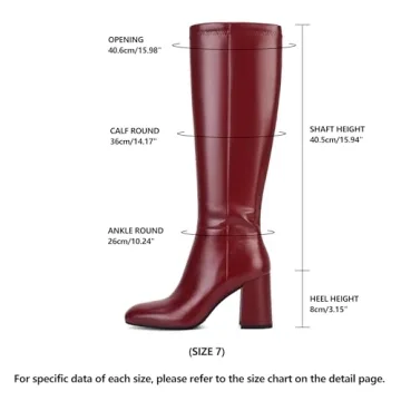 Stylish SOVANYOU Red Knee High Boots for Comfort and Trend