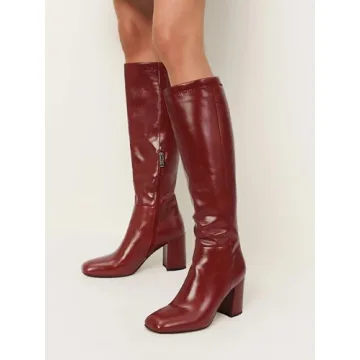Stylish SOVANYOU Red Knee High Boots for Comfort and Trend