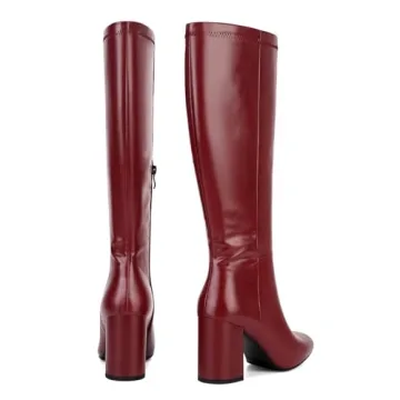 Stylish SOVANYOU Red Knee High Boots for Comfort and Trend