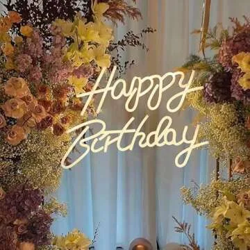 Happy Birthday Neon Sign LED Light for Unique Decor