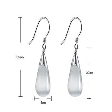 Elegant Teardrop Earrings for Women Silver Kpop Style