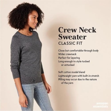 Amazon Essentials Women's Lightweight Crewneck Sweater