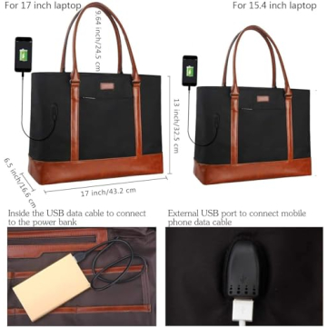 Trendy Laptop Tote Bag for Teachers and Professionals