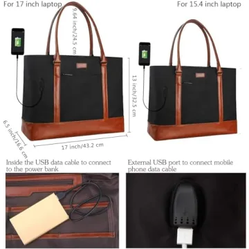 Trendy Laptop Tote Bag for Teachers and Professionals