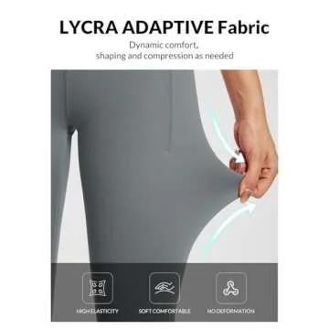 BALEAF Freeleaf Women's Workout Leggings with Pockets 7/8 Yoga Pants High Waisted Tummy Control Athletic Gym Leggings Dark Gray XS-M