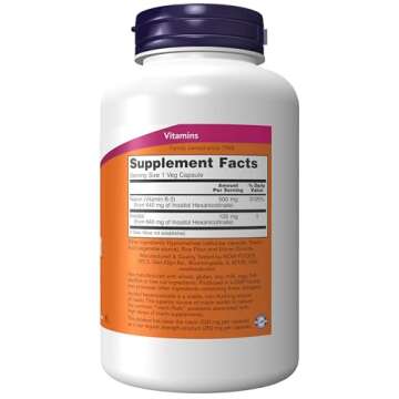 NOW Foods Supplements, Niacin (Vitamin B-3) 500 mg, Flush-Free, Double Strength, Nutritional Health,...