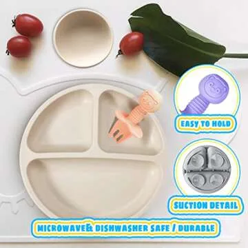 JIFTOK Silicone Baby Feeding Set for Baby Led Weaning