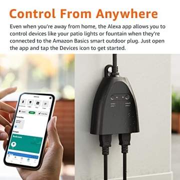 Amazon Basics Outdoor Smart Plug with Alexa Control