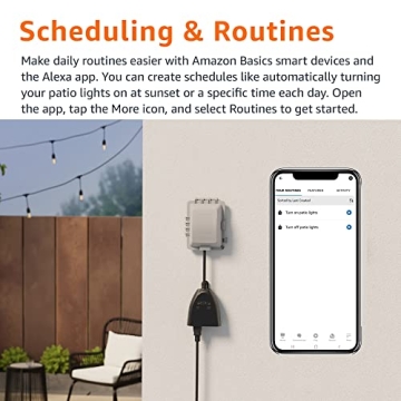 Amazon Basics Outdoor Smart Plug with Alexa Control