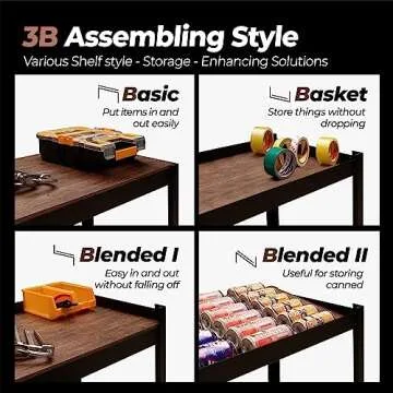 HOMEDANT House Z-Beam 48" Wide Boltless Heavy Duty Garage Storage Shelving Adjustable 5-Tier Metal Shelves Laminated Organization Shelf Industrial Utility Rack for Pantry Warehouse Office Store 1Pack