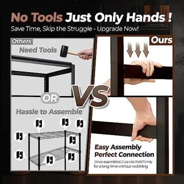 HOMEDANT House Z-Beam 48" Wide Boltless Heavy Duty Garage Storage Shelving Adjustable 5-Tier Metal Shelves Laminated Organization Shelf Industrial Utility Rack for Pantry Warehouse Office Store 1Pack