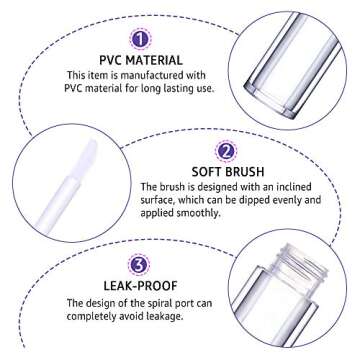 AMORIX 20 Pack Diamond Lip Gloss Tubes with Wand 5ml Empty Rhinestone Cute Lipgloss Bottles/Containe...