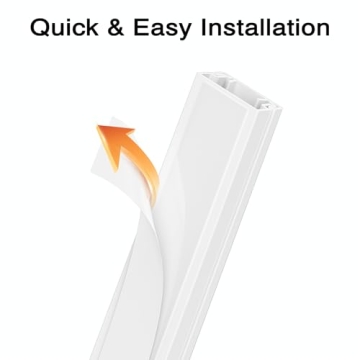 Delamu Cord Hider White Cable Covers Easy Setup Wire Management