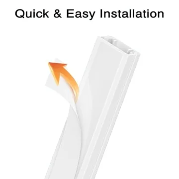 Delamu Cord Hider White Cable Covers Easy Setup Wire Management