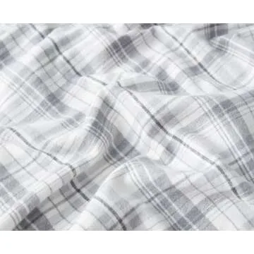 Eddie Bauer - Queen Sheet Set, Warm Breathable Cotton Flannel Bedding with Deep Pockets, Brushed for Extra Softness, Cozy Home Decor, Oeko-Tex Certified (Beacon Hill Ivory, Queen)
