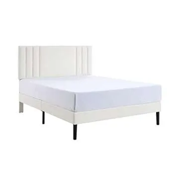 BIKAHOM Modern Upholstered Queen Bed Frame with Easy Assembly