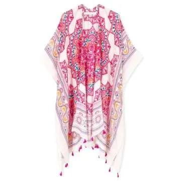 Beautiful Nomad Women's Kimono Swimsuit Coverups Beach Floral Casual Cardigan Bathing Suit Cover Up ...
