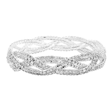 Elegant Rhinestone Stretch Bracelet Comfortable Fit Glamorous