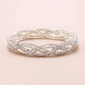 Elegant Rhinestone Stretch Bracelet Comfortable Fit Glamorous