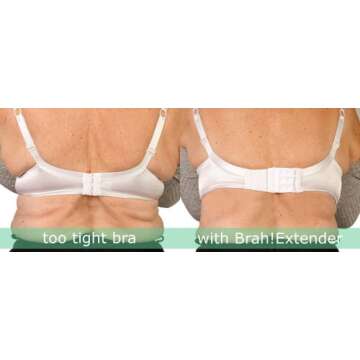 Fashion First Aid Brah! Extenders: 3 Hook bra extender three pack White, Beige, Black 3Hook for bra backs, bands
