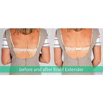 Fashion First Aid Brah! Extenders: 3 Hook bra extender three pack White, Beige, Black 3Hook for bra backs, bands
