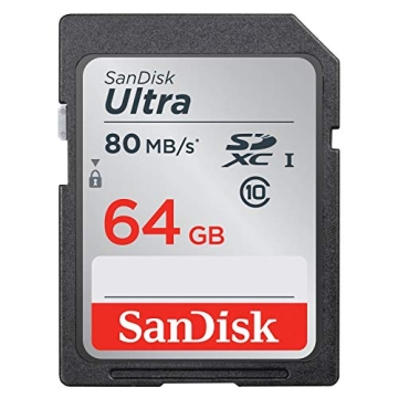 SanDisk Ultra 64GB Class 10 SDXC Memory Card with 80MB/s Speed