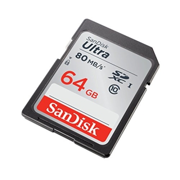 SanDisk Ultra 64GB Class 10 SDXC Memory Card with 80MB/s Speed