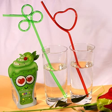 Kids Valentine’s Gifts Cards & Colorful Crazy Straws