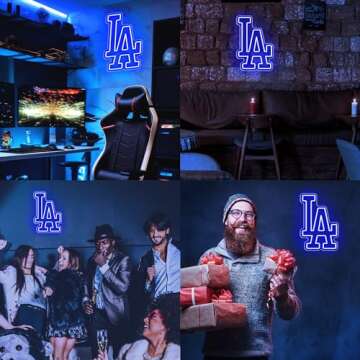 ACOPAEY Baseball Neon Sign Dimmable Neon Sign for Wall Decor, Party, Bar, Man Cave, Garage, Game Room Decor, Baseball Team Neon Light for Gifts