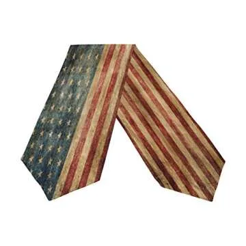 ALAZA Vintage American Flag Table Runner for Home Decor