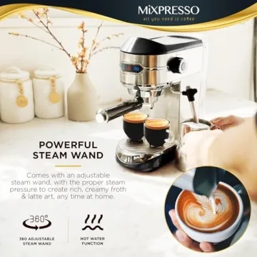 Mixpresso 15 Bar Professional Espresso Maker with Frother