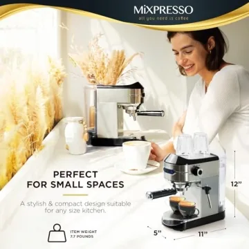 Mixpresso 15 Bar Professional Espresso Maker with Frother