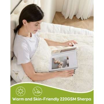 Uttermara Shaggy Faux Fur Weighted Blanket 15lbs - Super Soft Plush Fleece with Cozy Sherpa Reverse ...